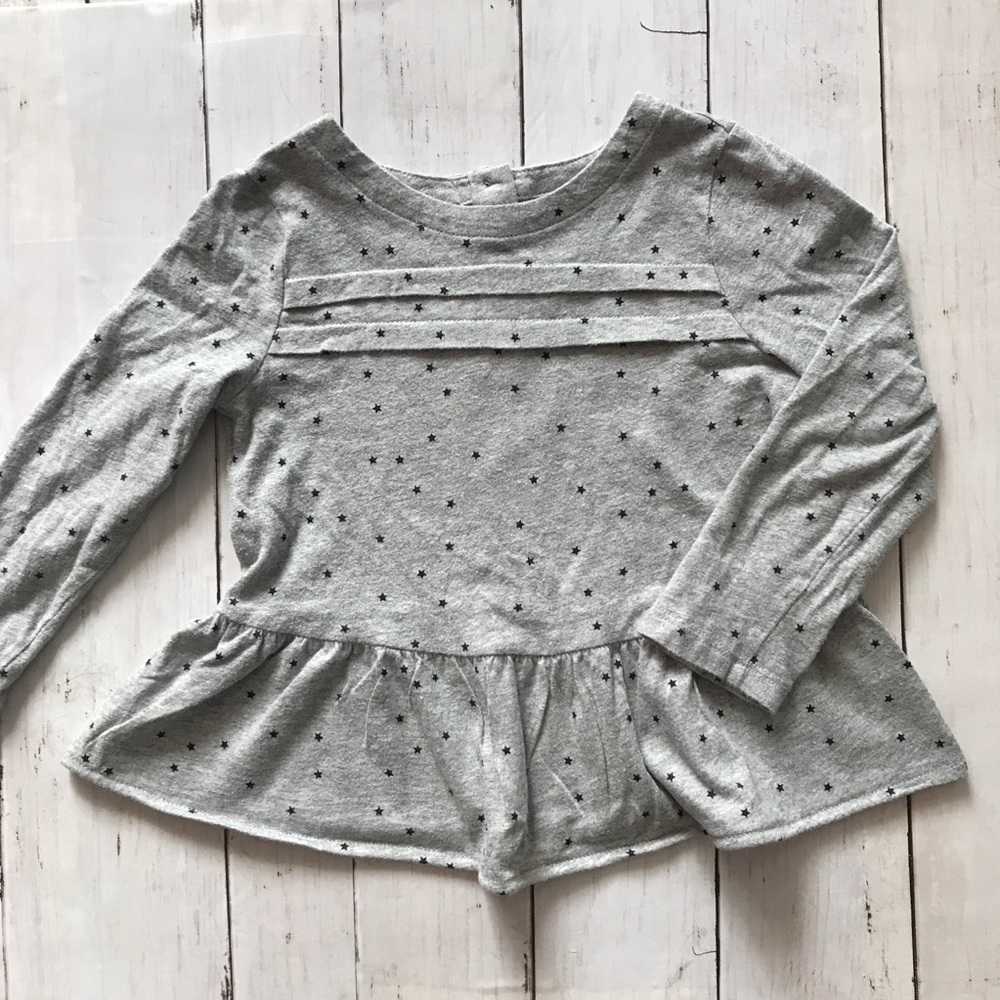 Baby Gap Star Long Sleeve Peplum Tee, size 4